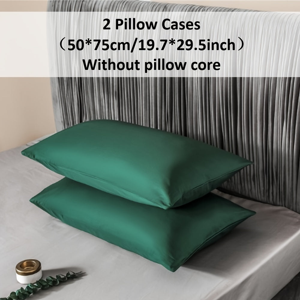 Polyester Pillowcases Set for Bedroom Breathable Soft Skin-Friendly
