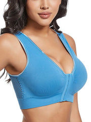 Plus Size Seamless Wire-Free Sports Bra Adjustable Yoga Bra