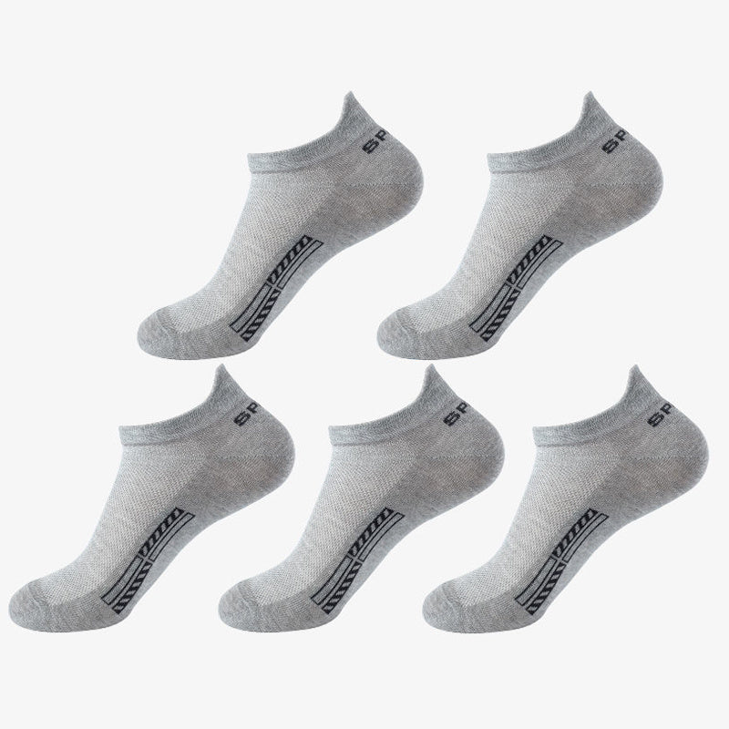 Unisex Cotton Blend Crew Socks 5 Pairs Sweat Absorption Anti-Odor Breathable