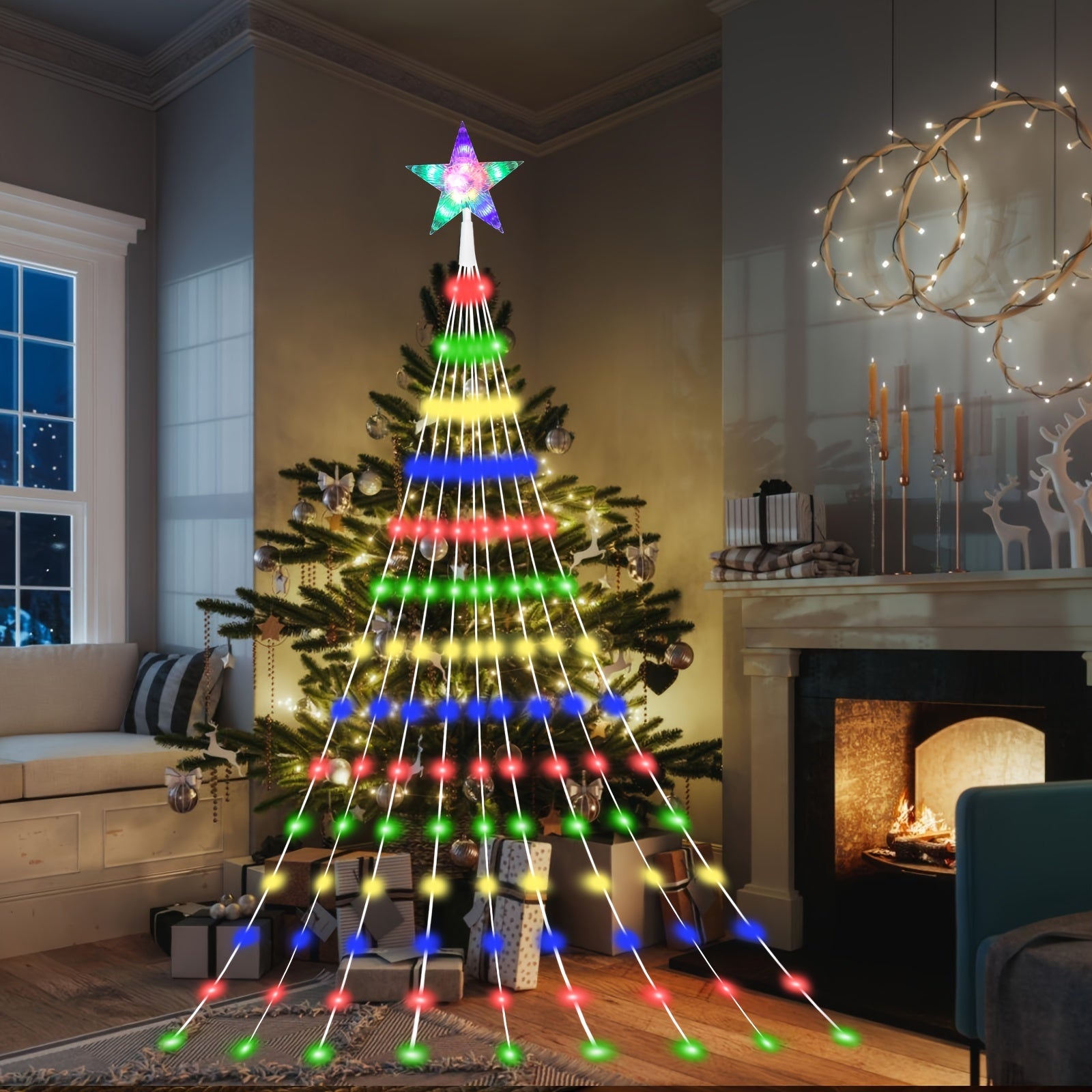 Battery-Operated Fairy Lights String Lights for Indoor Outdoor Decor Modern Plastic