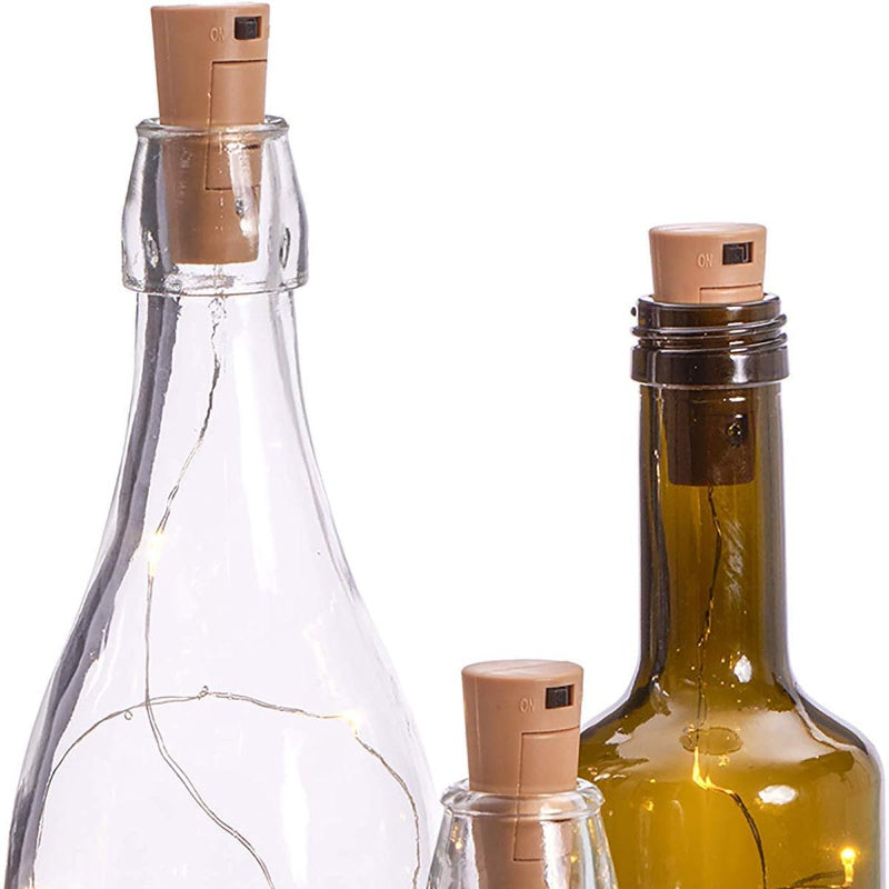 Luz de hadas LED de 10 unidades, cable de cobre, alimentada por batería, para decoración interior y exterior