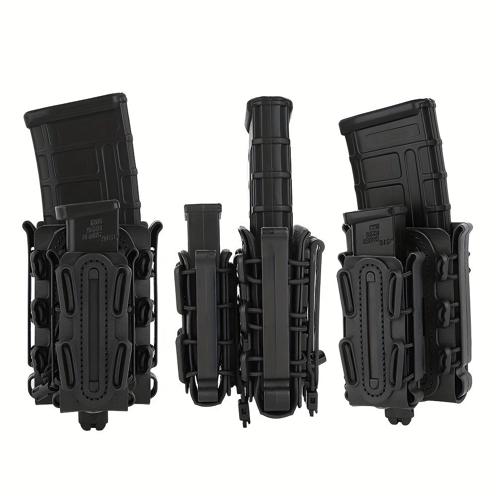 Funda para cargador de rifle 5.56mm 7.62mm M4 AR15 M16 AK Softshell Molle Negro