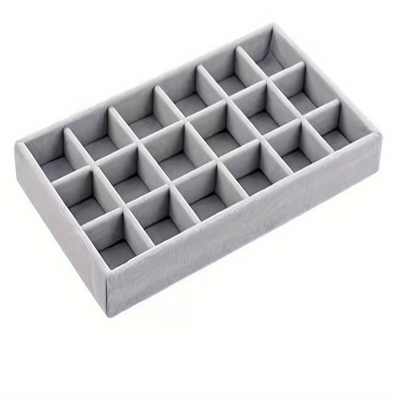 Flannel Jewelry Organizer Tray with Stackable Drawer Dividers for Earrings Necklaces and Bracelets