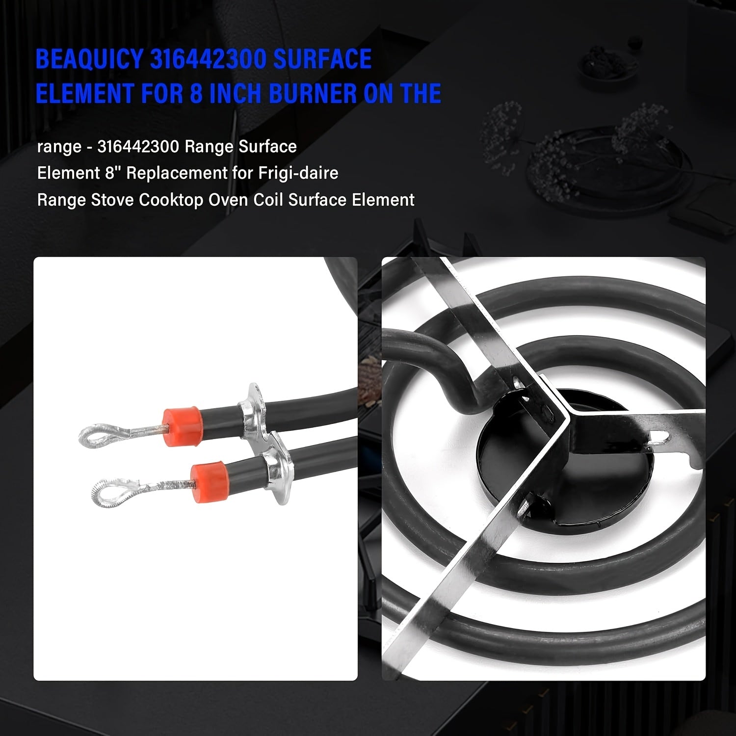 4-комплект электроплитных конфорок из нержавеющей стали, заменяемые элементы плиты, 15,24 см, 20,32 см