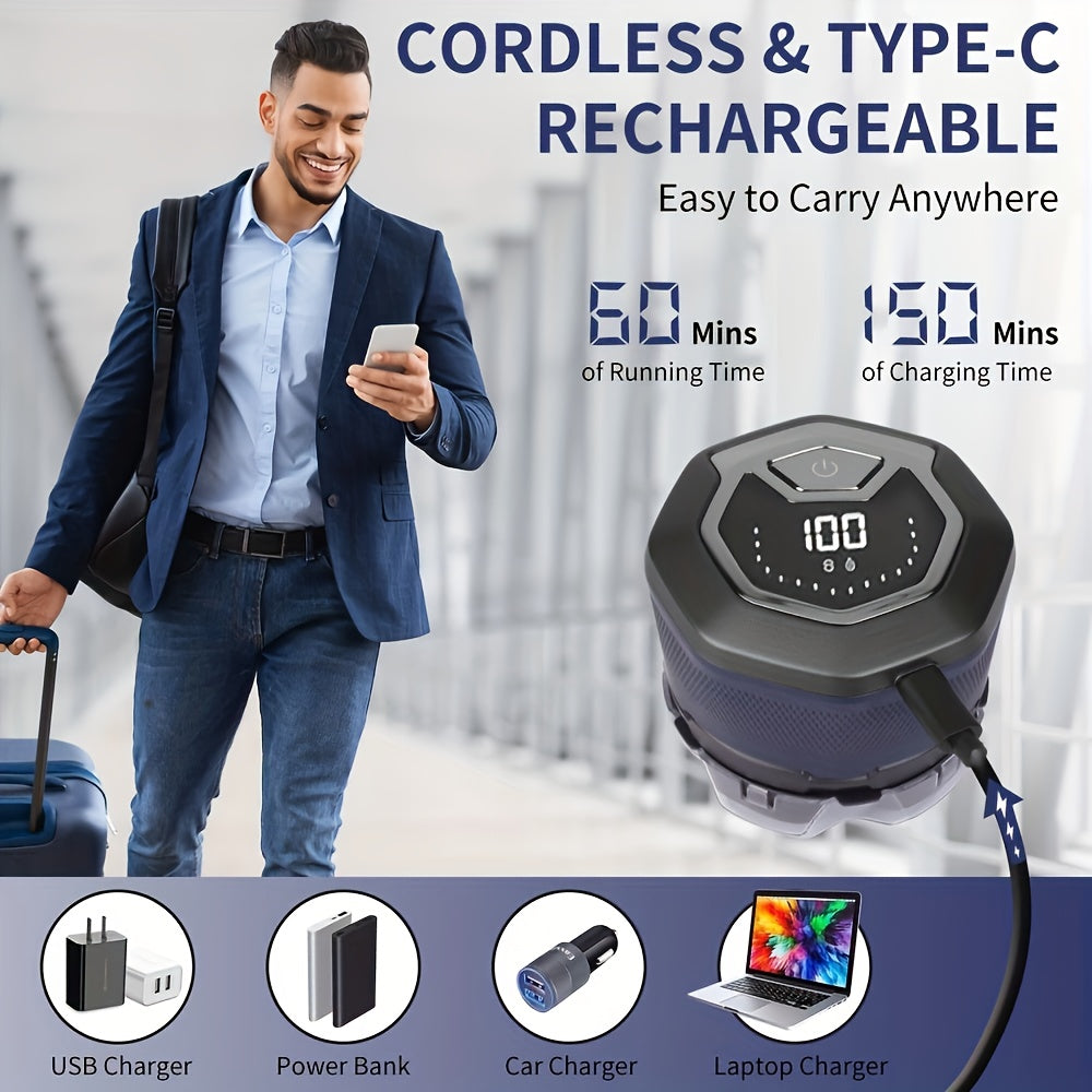 Cortapelos eléctrico para hombres, recargable por USB, afeitadora inalámbrica con pantalla LED de energía