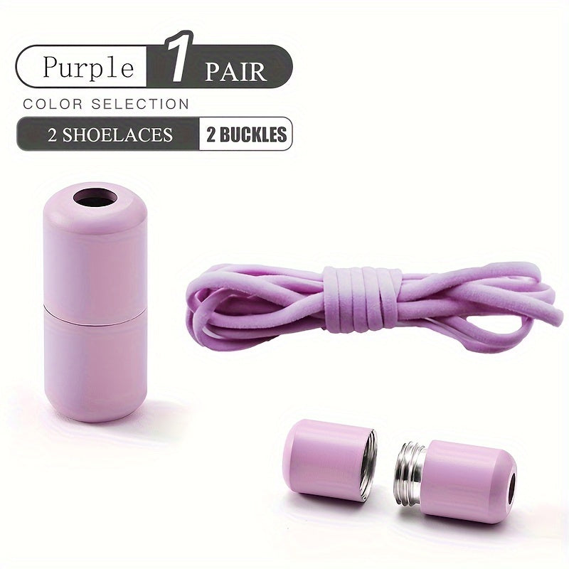 Unisex Elastic Shoe Laces With Capsule Buckle For Sneakers and Sports Shoes