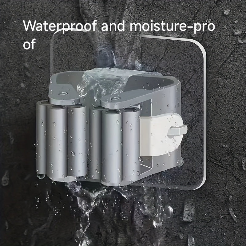 Gancho de pared de acero inoxidable para almacenamiento de fregona y escoba