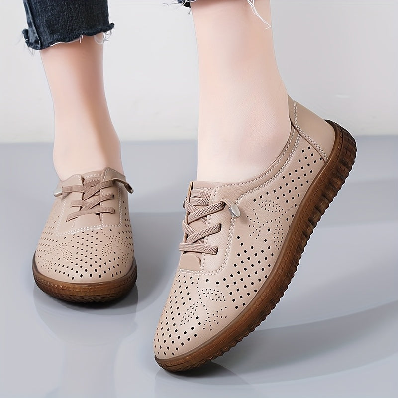 Women's Slip-On Loafers Soft Sole Casual Shoes Breathable PU All-Season
