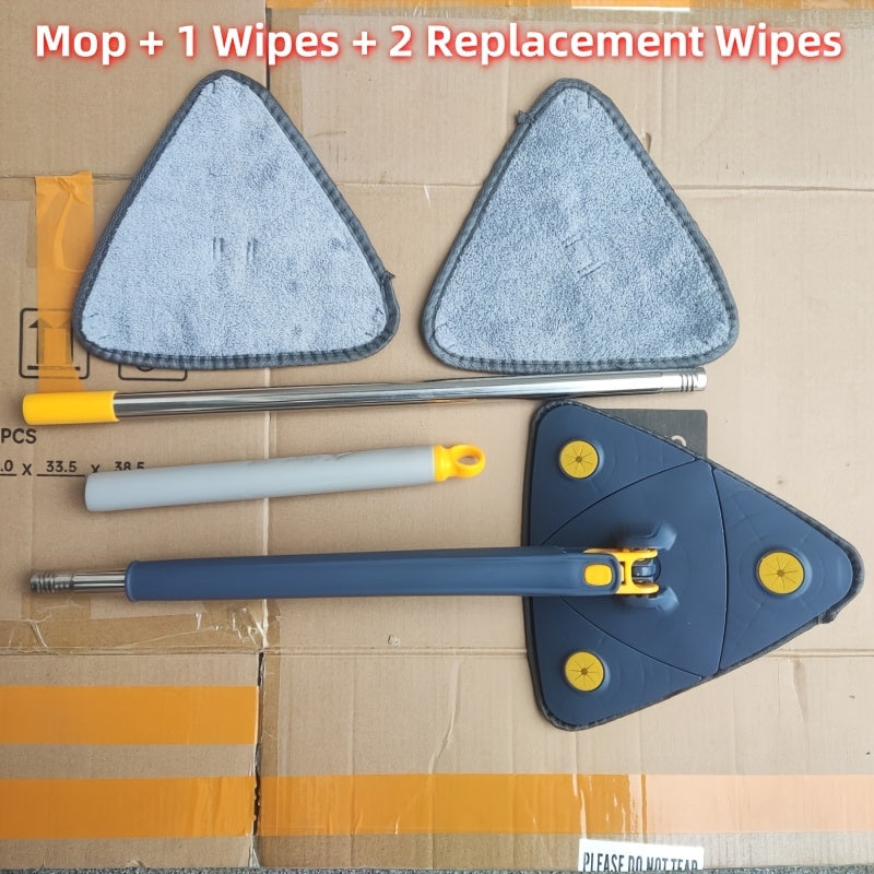 Ko'p burchakli uchburchak mopu - yashash xonasi, yotoqxona, hammom va oshxonadagi barcha sirtlar, devorlar, shisha va pollar uchun ko'p funksiyali tozalash asbobi