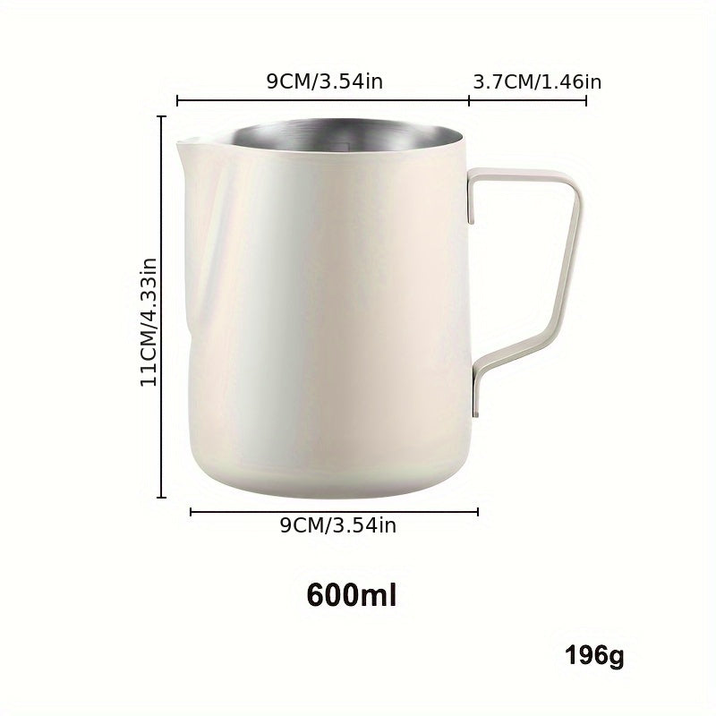 Stainless Steel Milk Frothing Pitcher - 12oz yoki 20oz o'lchamlarda mavjud | Espresso, Cappuccino va Latte Art yaratish uchun juda yaxshi | Kofe sevuvchilar uchun mukammal sovg'a | Uy, ofis yoki kofe barida foydalanish uchun mos | Asosiy qahva aksessuari