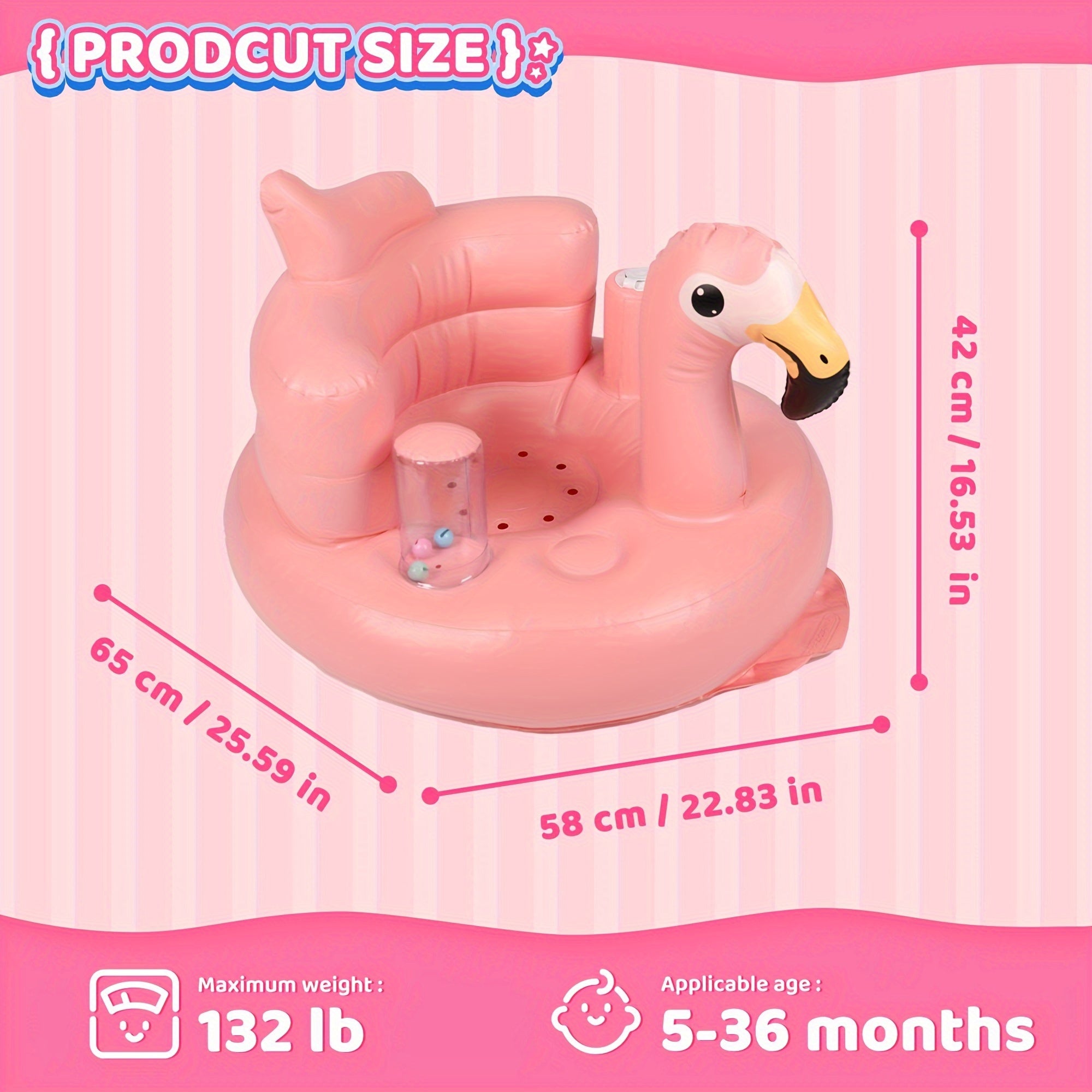 Inflatable Baby Chair with Air Pump PVC Floor Seat Support Cushion for Infants