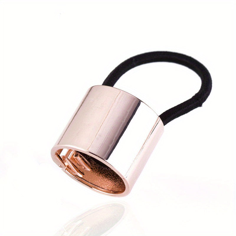 Women's Gold Hair Tie with Korean-Inspired Design for Elegant Hairstyles