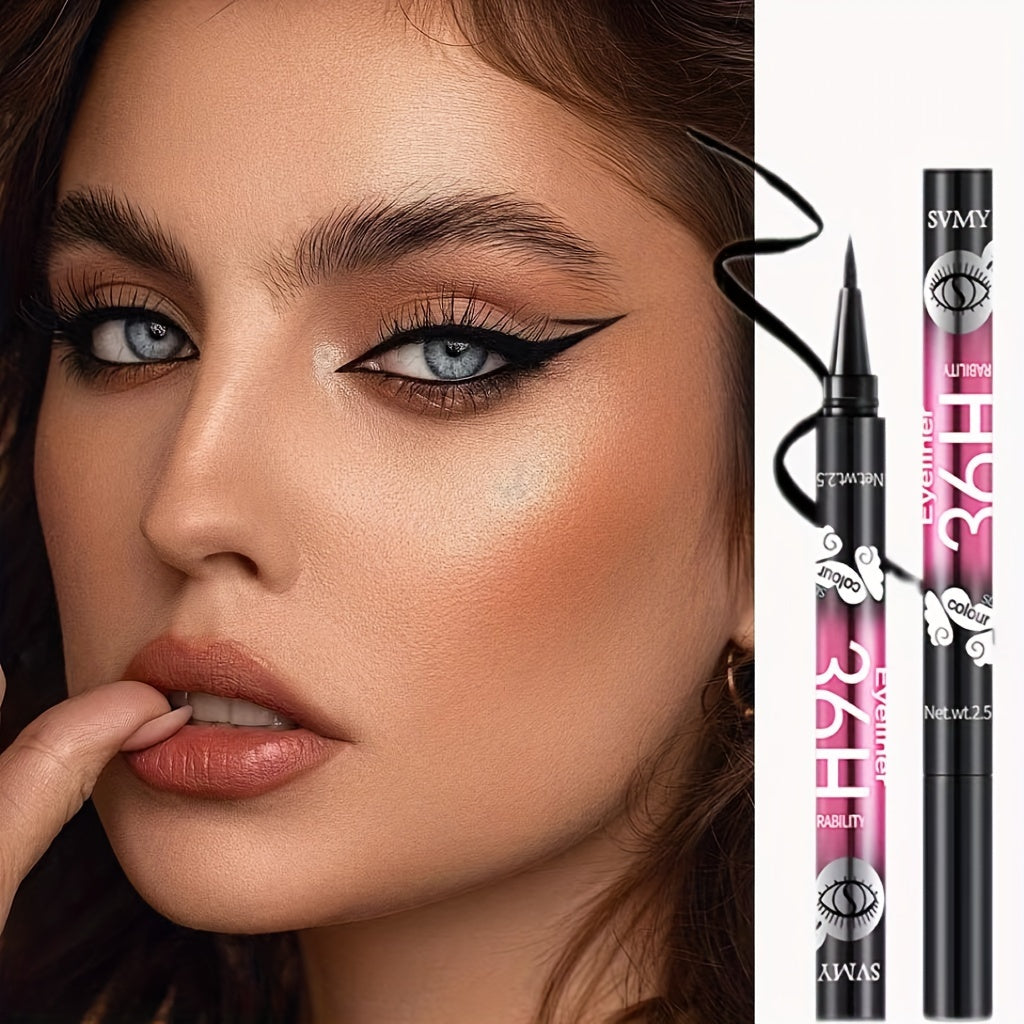 12pcs Extra Slim Black Waterproof Liquid Eyeliner Long Lasting Set