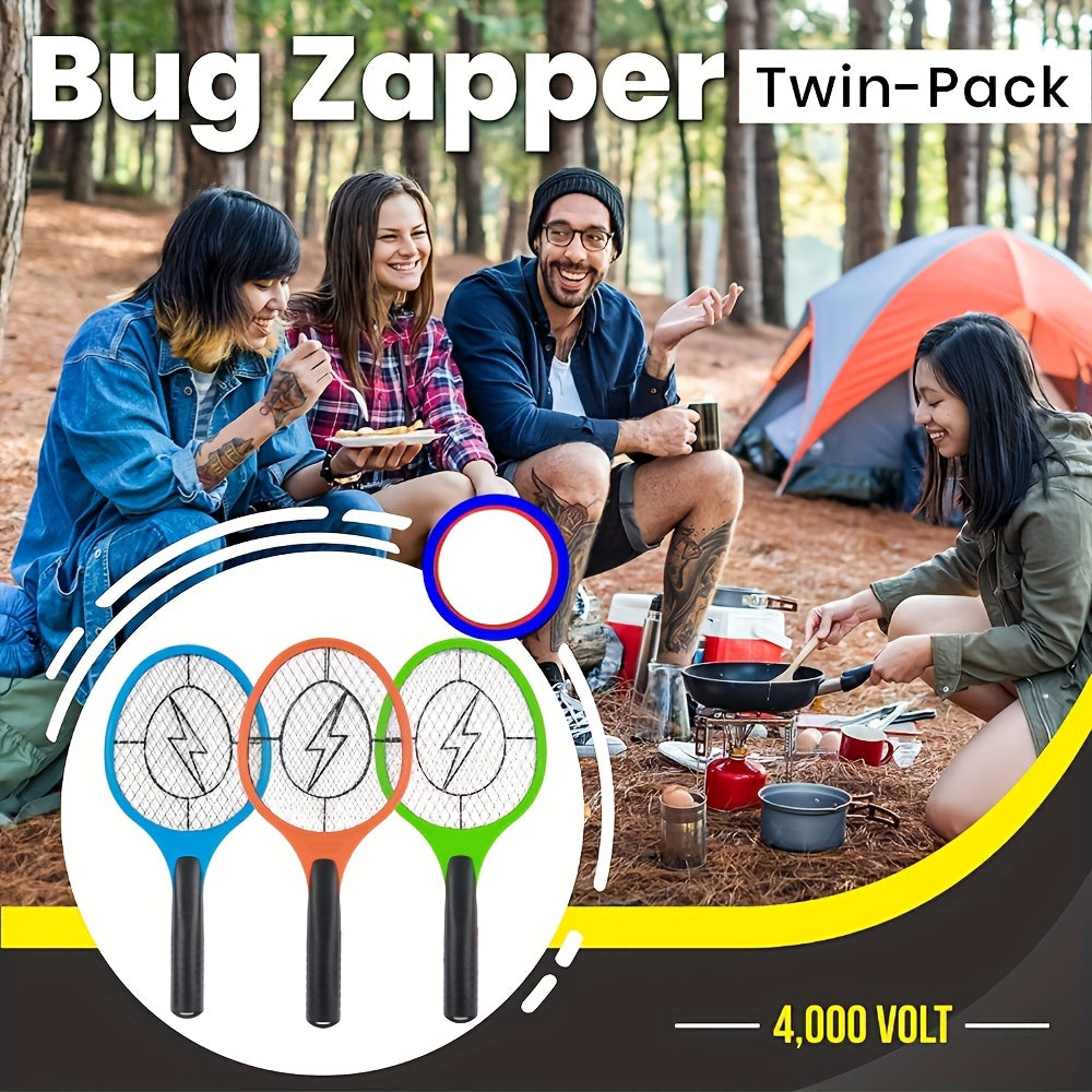 Electric Fly Swatter 3000V Battery-Operated Mosquito & Bug Zapper Portable Racket