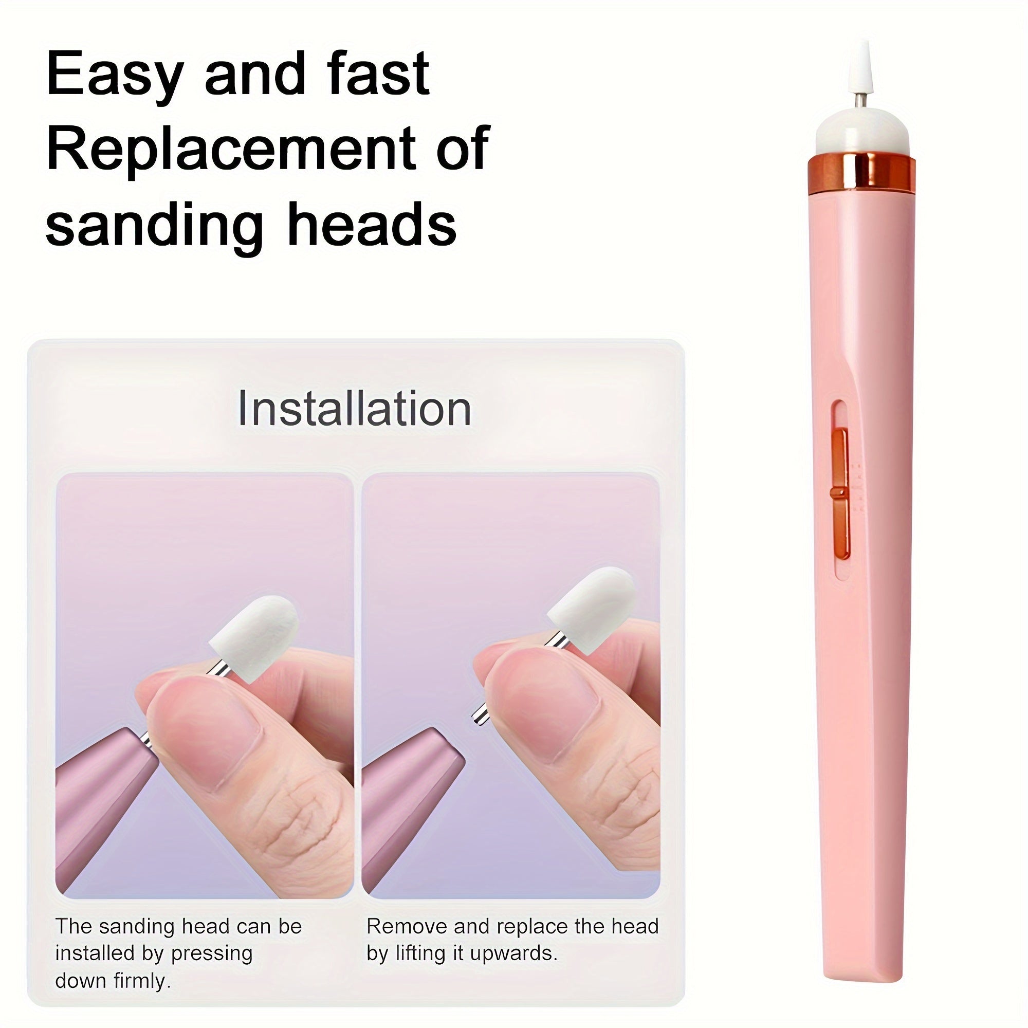 Electric Nail Drill USB Rechargeable Lithium Battery for Manicures and Pedicures