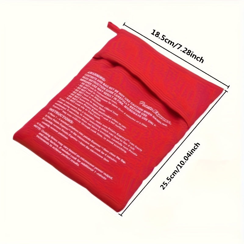 Kartoshka Express Qayta ishlatiladigan Mikroto'lqinli Pishirish Sumkasi - Kartoshka, Shirin Kartoshka, Jo'xori pishirish uchun Ko'p qatlamli Oziq-ovqat xavfsiz Sumka - Elektr energiyasi talab qilinmaydi, Tozalash oson