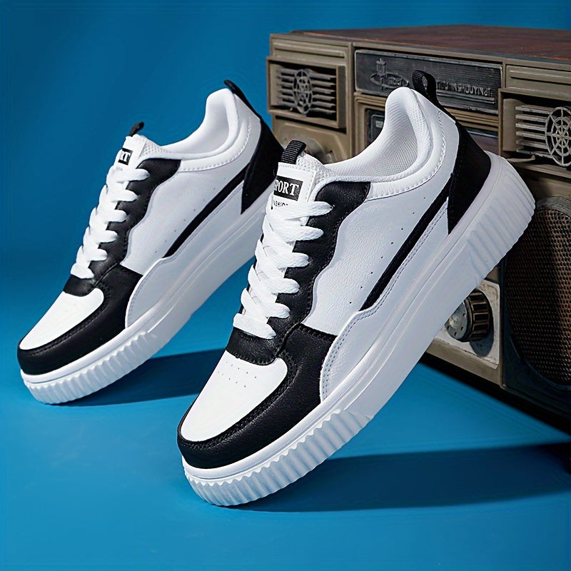 White Lightweight Lace-Up Low Top Sneakers for All Seasons