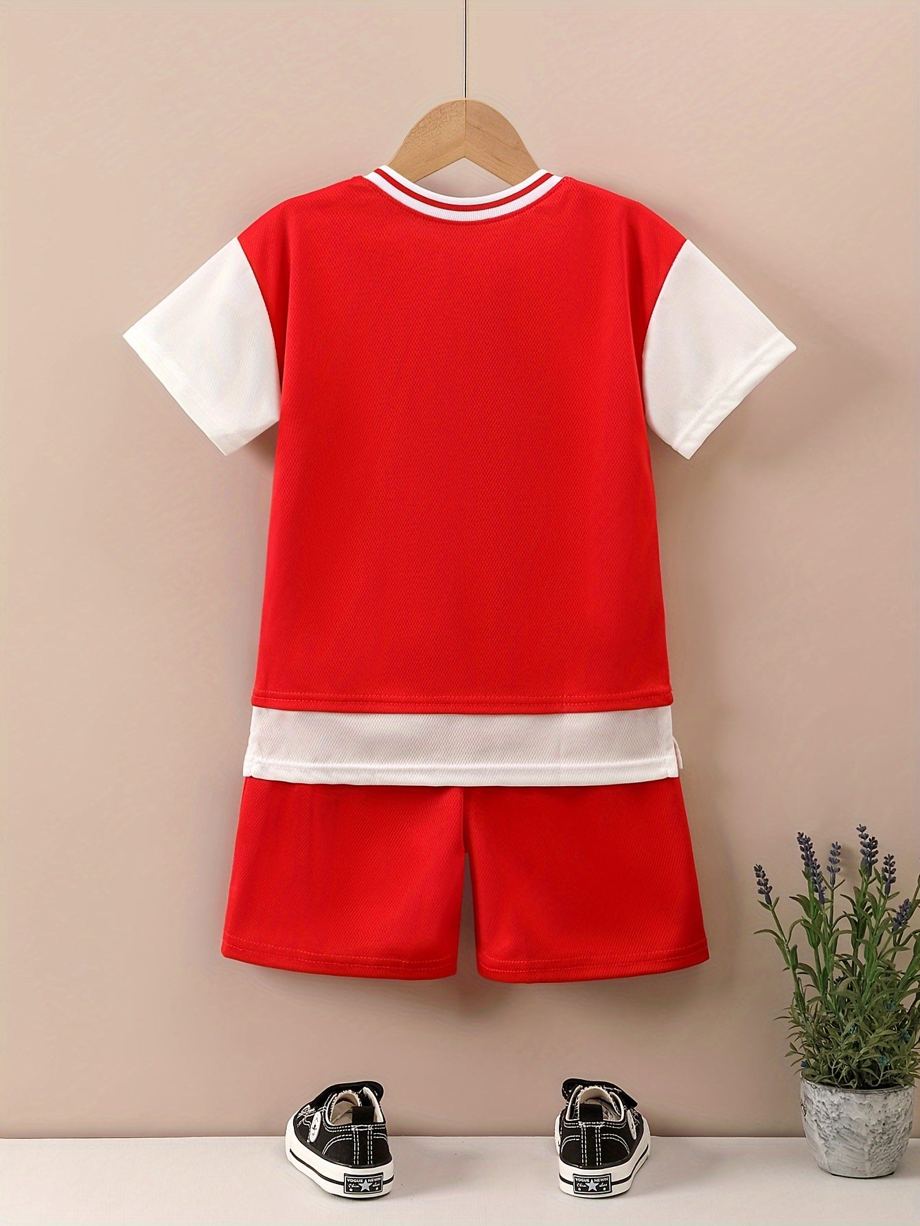 Conjunto de ropa casual para niños y niños, camiseta y pantalones cortos, ropa de verano, edad 12 y menor