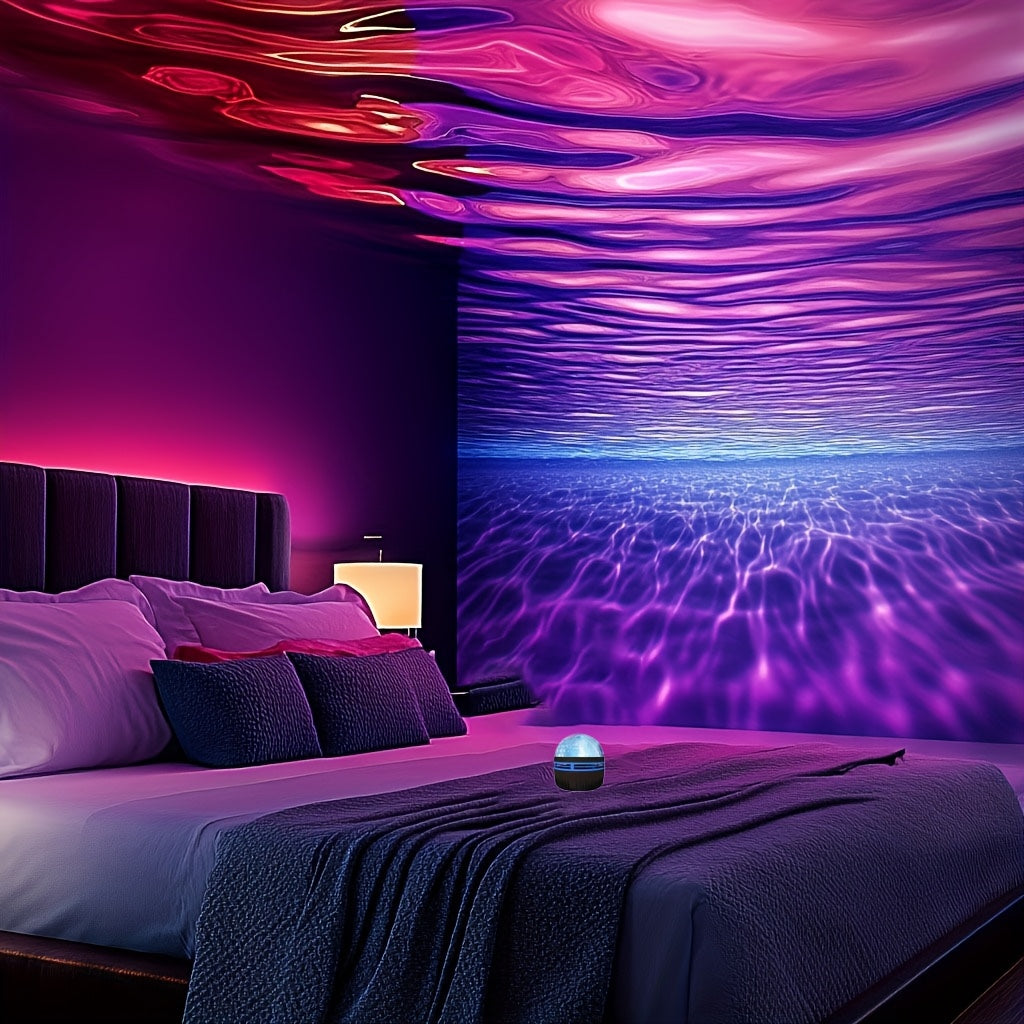 Water Ripple Projector Indoor LED Wave Effect Toy Gift for Ages 14 and Up