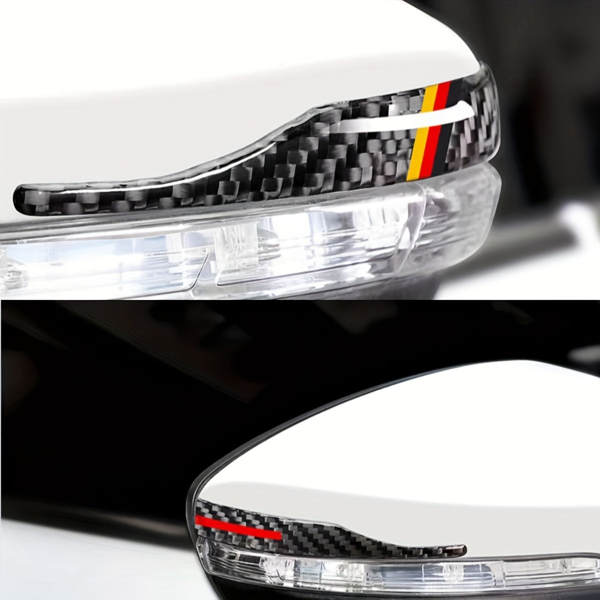2Pcs Carbon Fiber Rearview Mirror Protection Stickers Anti-Collision Scratch Decals