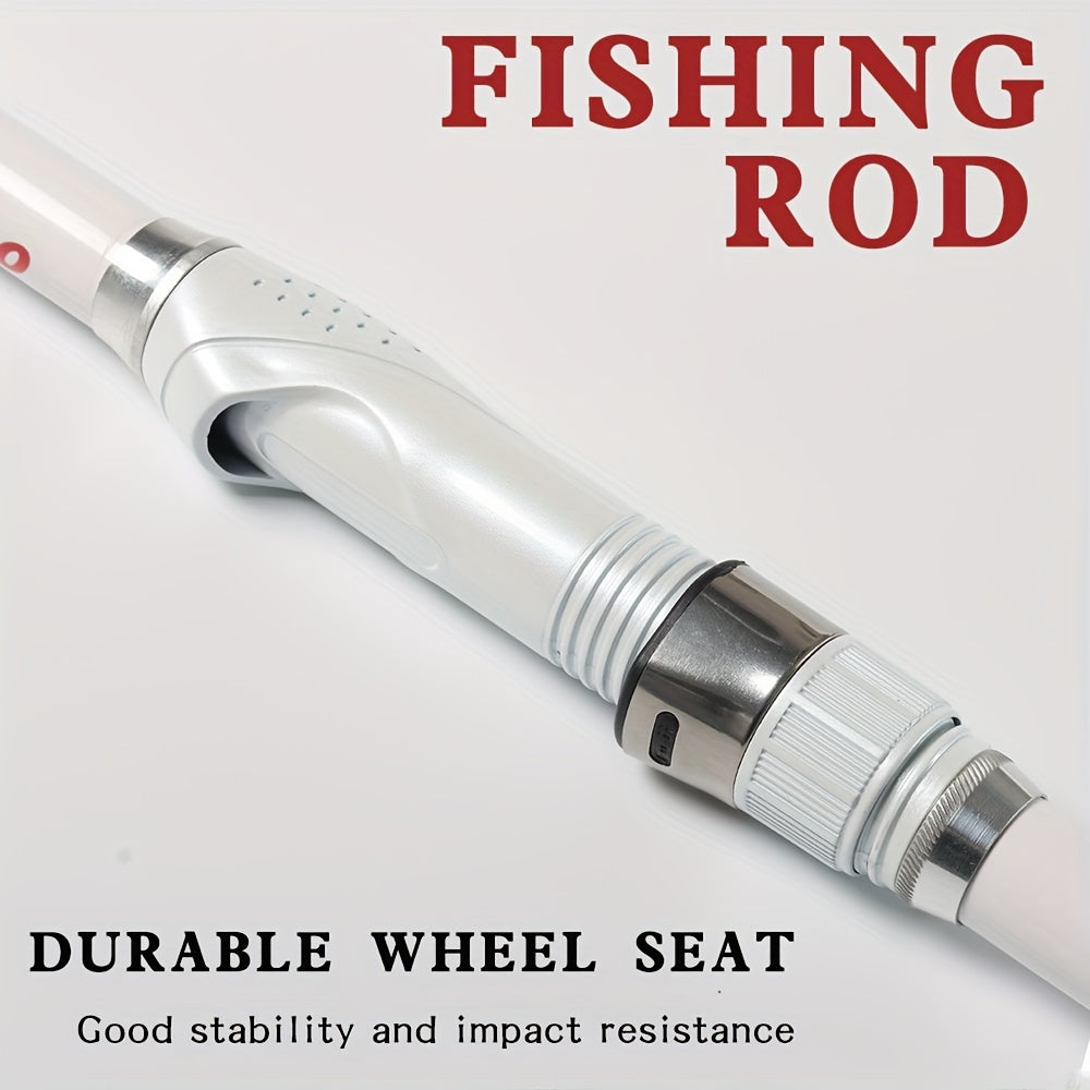 Telescopic Fishing Rod 3M Ultra Light Fiberglass Spinning Carp Feeder Adult White