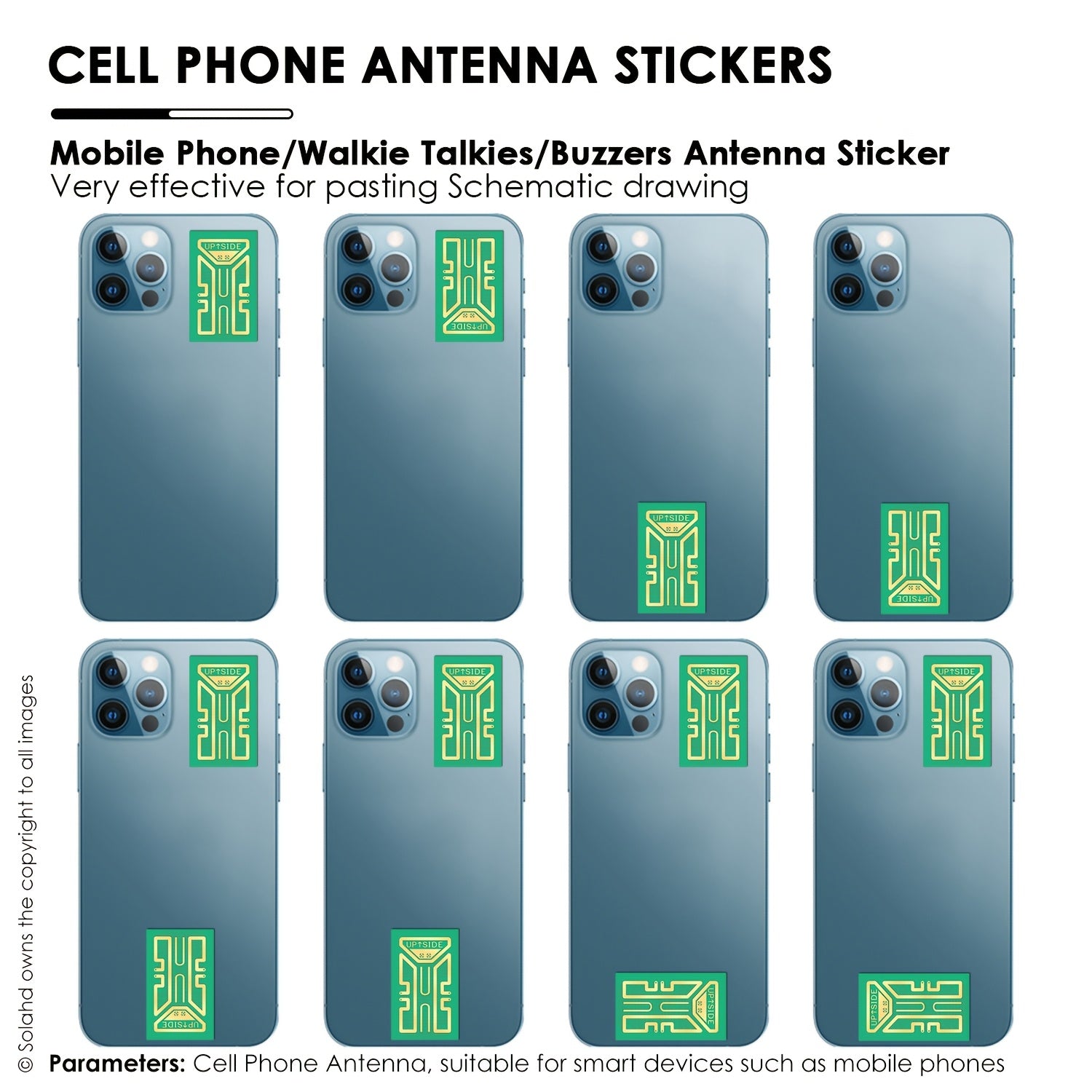 Легкие медные наклейки-антенны для портативных устройств и беспроводных гаджетов