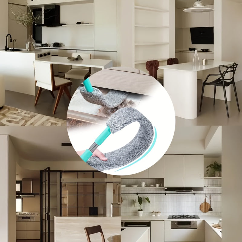 Microfiber Fan Cleaning Kit with Extendable Pole - 1 ta to'plamni o'z ichiga oladi, elektr energiyasini talab qilmaydi, Yashash xonasi, Yotoqxona, Tashqarida, Hojatxona va Oshxona uchun mos - Yuviladigan material va tozalash cho'tkasi bilan jihozlangan