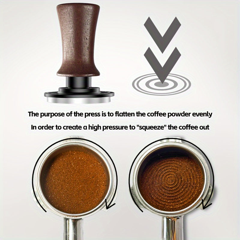 Yog'och qahva tampiri 51mm 53mm 58mm tutqich bilan, espresso va sayohat uchun