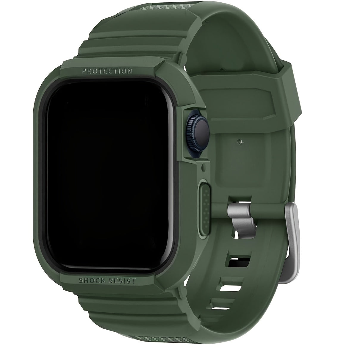 Apple Watch Band with TPU Bumper Case for Series 9-1 SE Shockproof Impact-Resistant