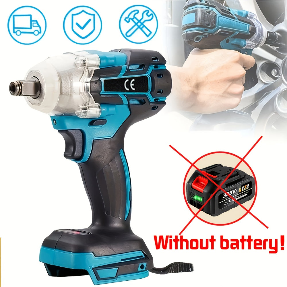 Аккумуляторный ударный гайковерт для автосервиса и деревообработки, на литий-ионных батареях, пластиковый инструмент