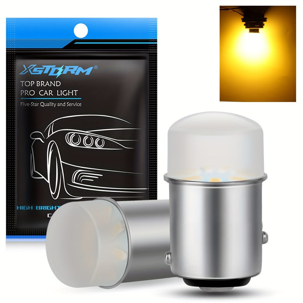 2 Pack LED Car Signal Bulbs 1156 1157 BA15S BAY15D 12V White Yellow Red