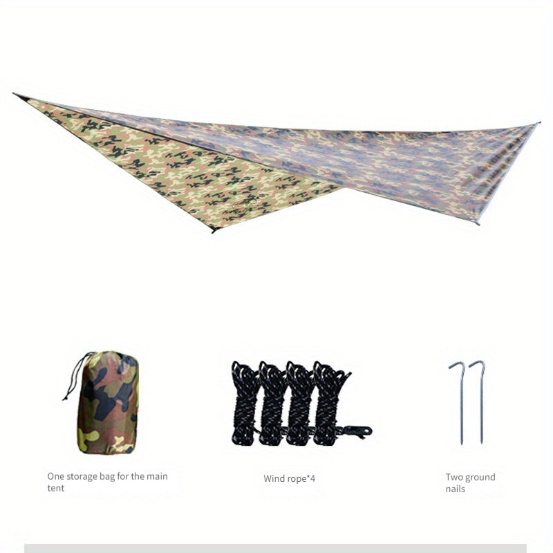 2-Person Camping Hammock with Mosquito Net Durable Nylon 272KG Capacity Outdoor Swing Rope