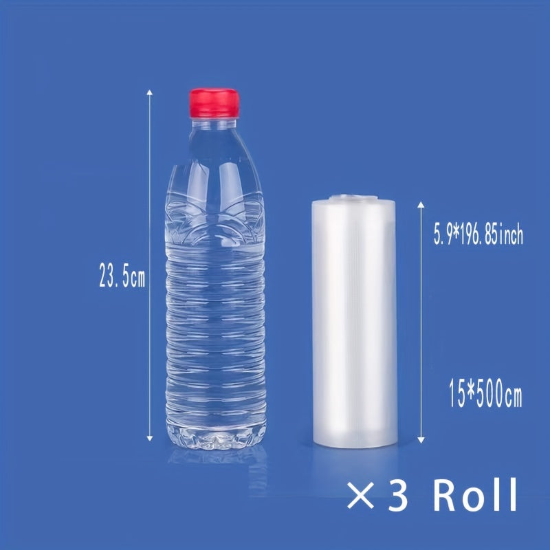 3-Reel Food-Grade Vacuum Sealed Storage Bags Reusable Moisture Dust Resistant