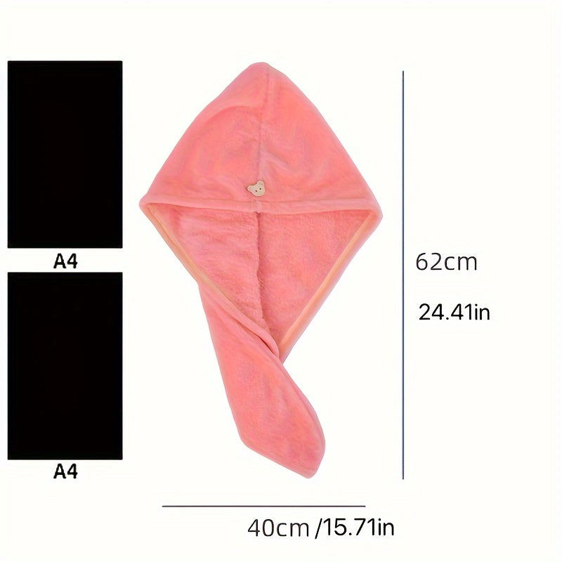 Super Soft Microfiber Hair Towel with Buttons for All Hair Types Women