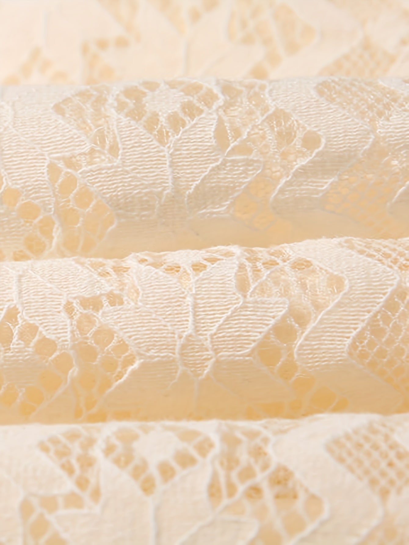 Girls' Long Sleeve Lace Dress Solid Color Flared Polyester All Seasons