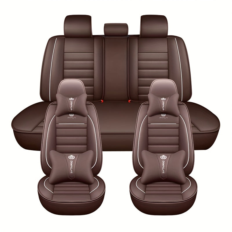 Universal Car Seat Cover Four Seasons Faux Leather Full Coverage