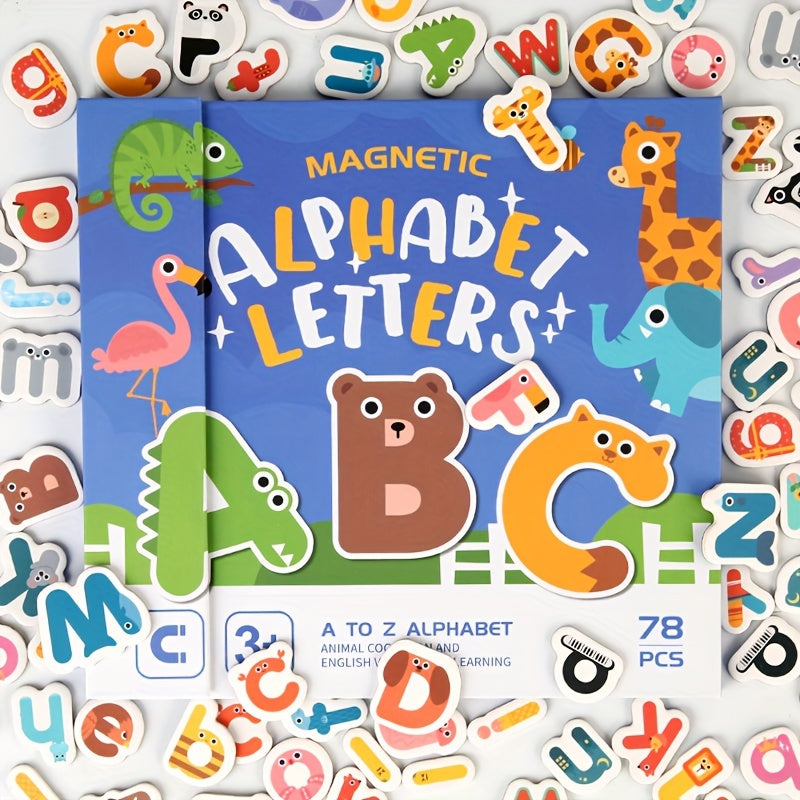 Magnetic Alphabet Puzzle Book for Ages 3-5 Colorful ABC Learning Set Educational Toy