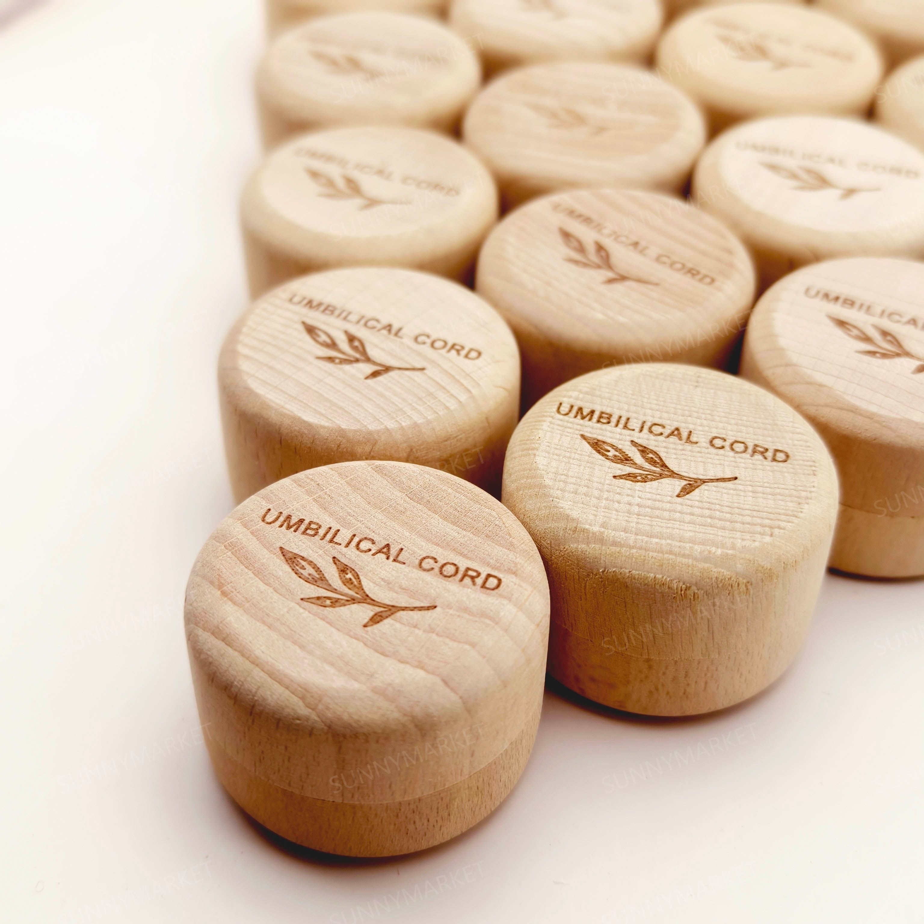 Wooden Keepsake Box for Storing Umbilical Cord and Hair Baby Gift Storage Container