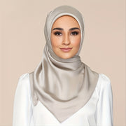 Women's Large Satin Square Scarf Imitation Silk Hair Wrap Gift Elegant Polyester