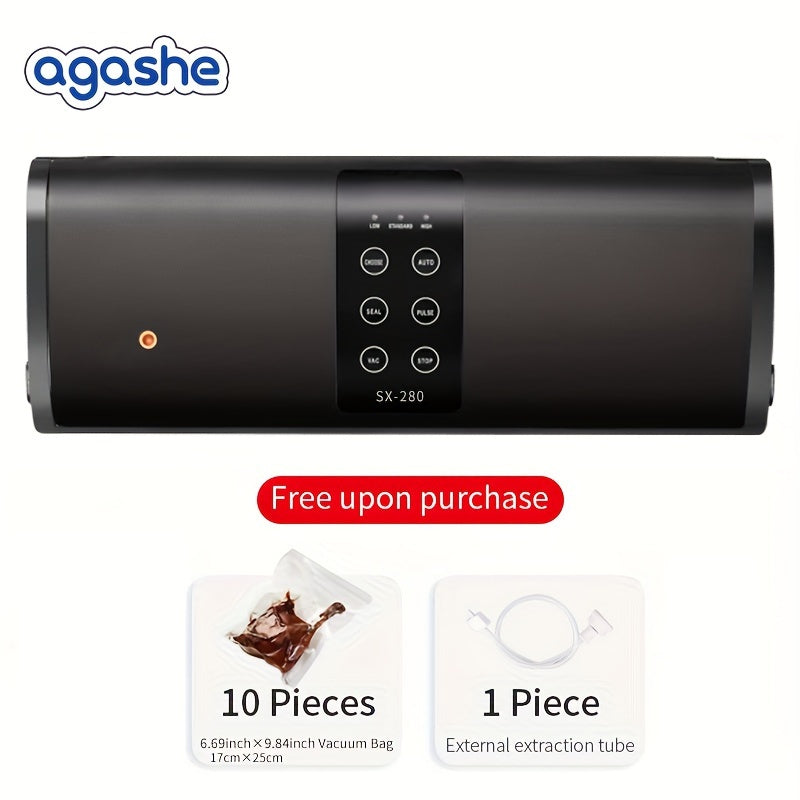 Automatic Food Vacuum Sealer with Touch Screen LED Indicator and External Vacuum Tube
