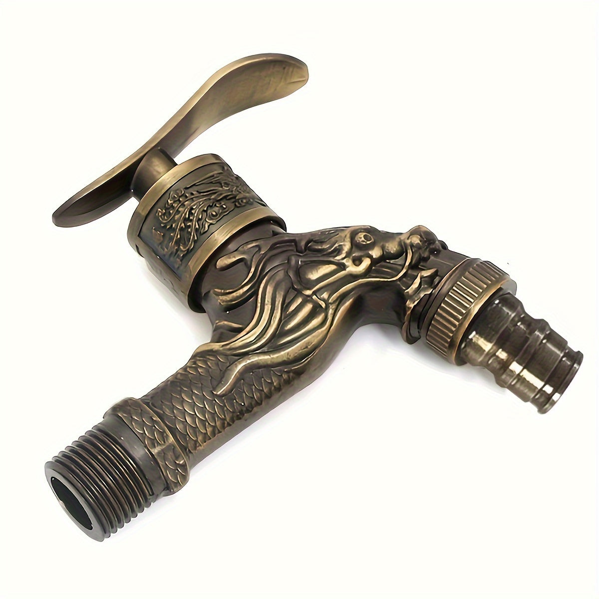 Bronze Retro Wall-Mounted Cold Faucet for Kitchen Bathroom Garden