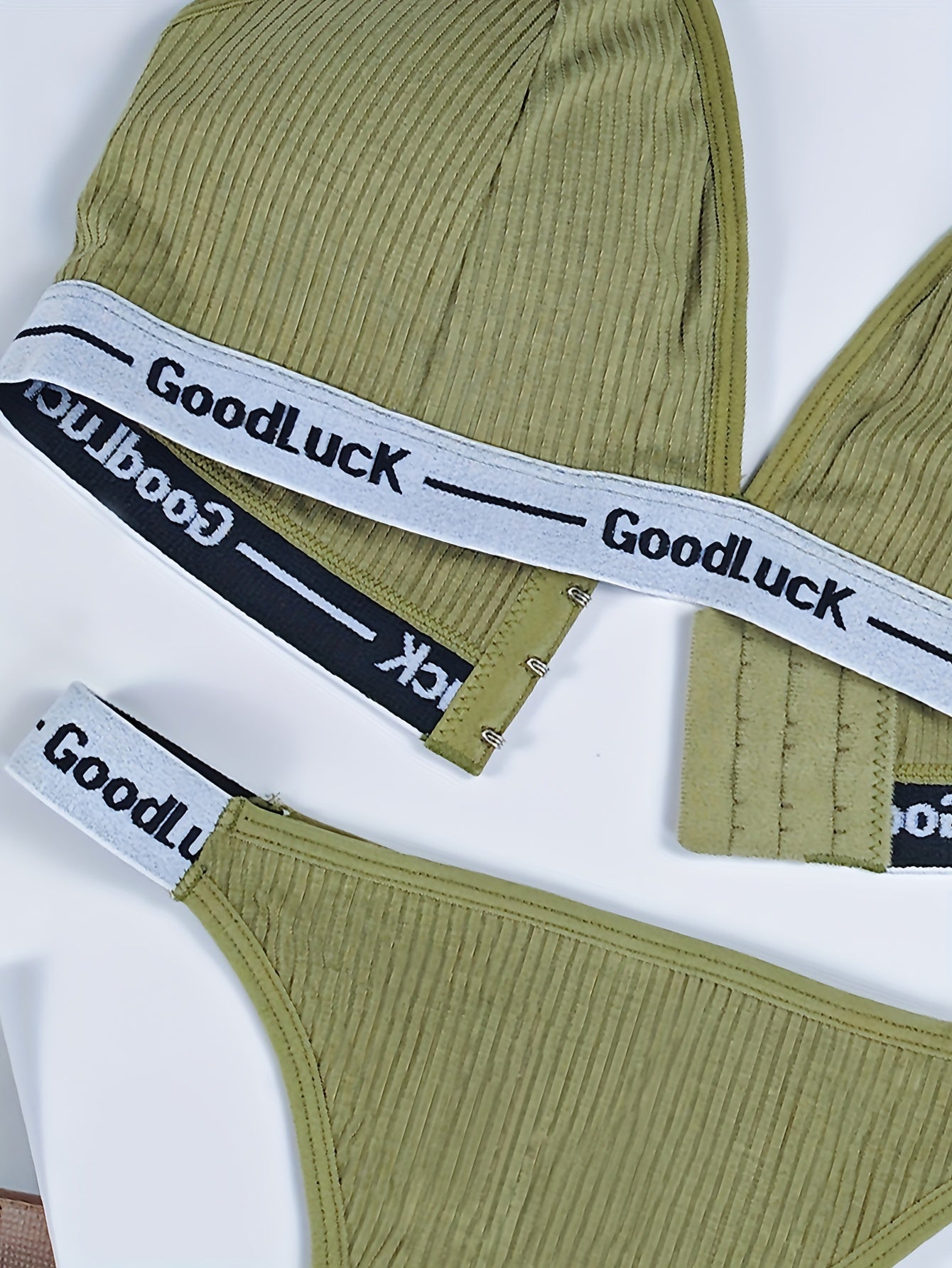 Women's Sports Lingerie Set Removable Pads Mid-Rise Brief Polyester Cotton Elastane