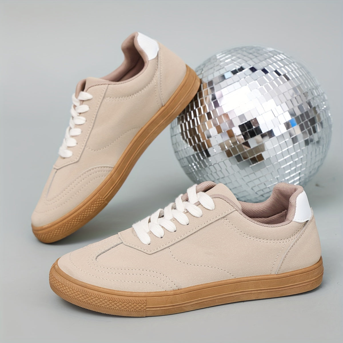 Женские туфли-лоферы на шнуровке из однотонного материала, повседневные легкие обувь на резиновой подошве