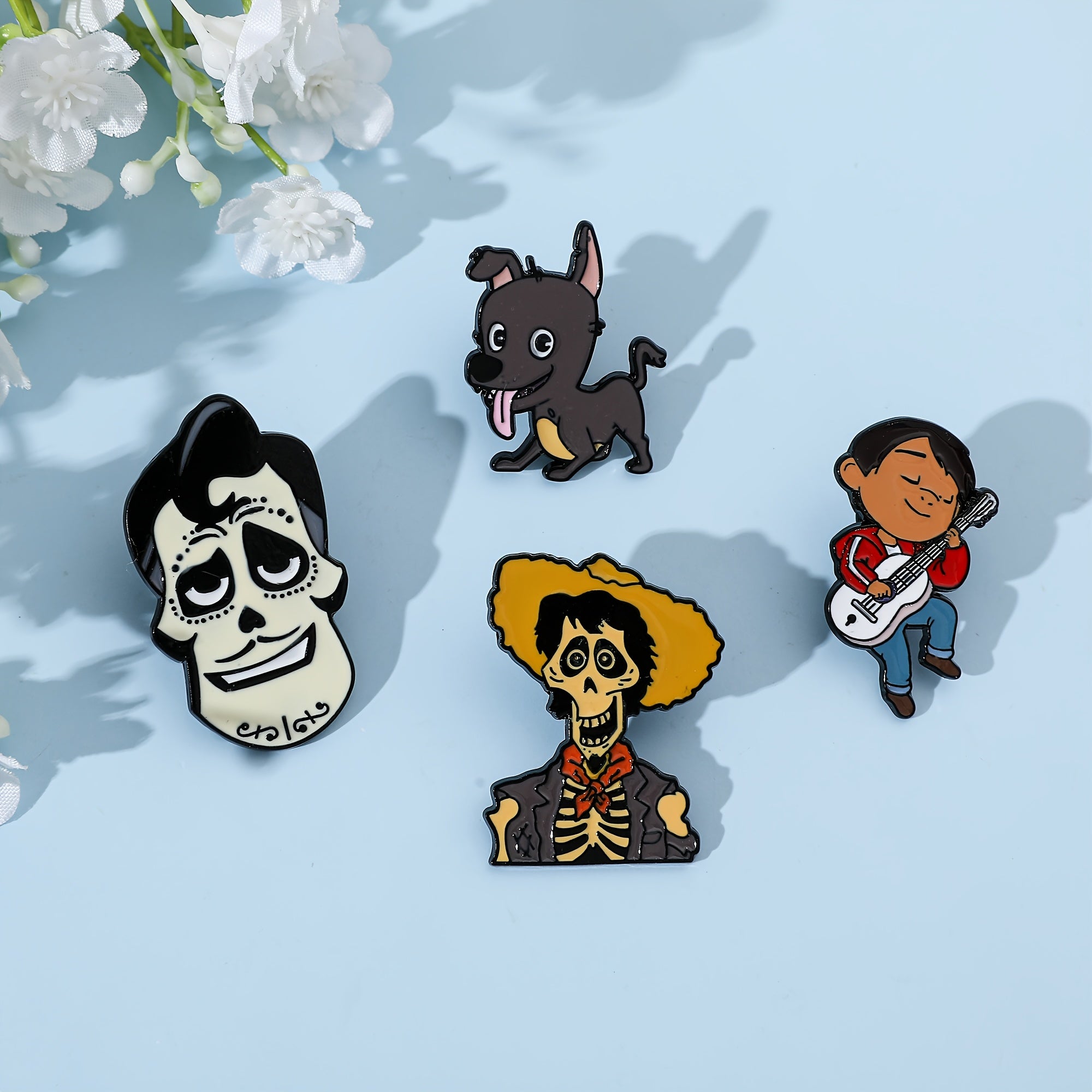 Set of 5 Cartoon Animal Brooches Enamel Pins Metal Jewelry for Backpacks Clothing Accessories