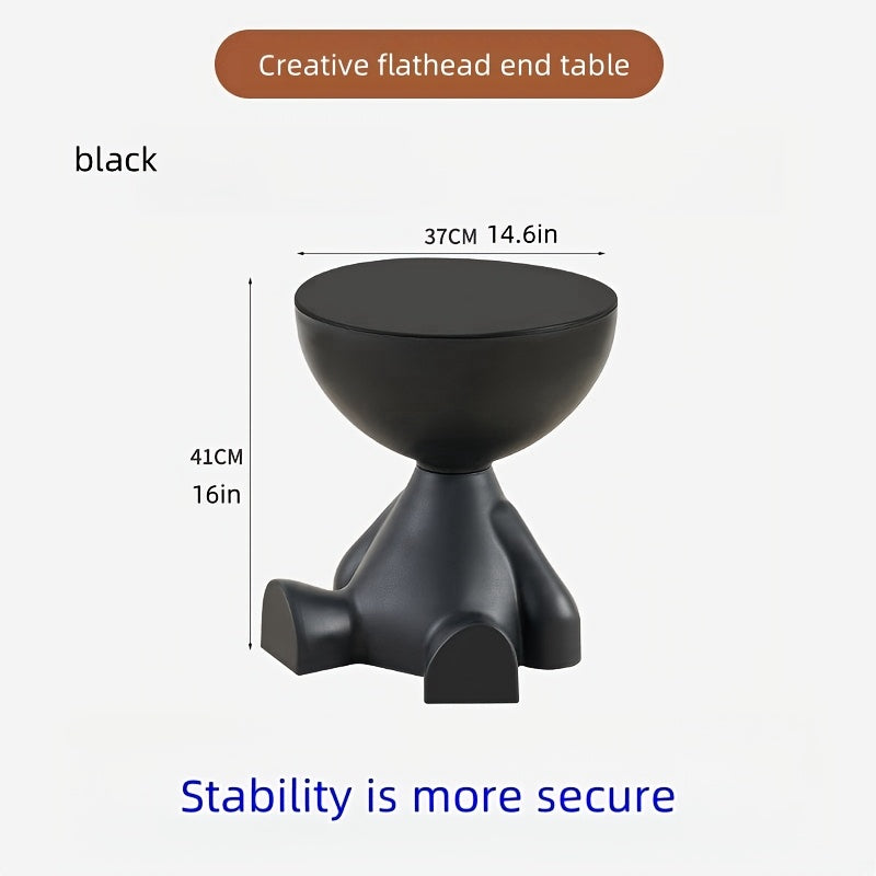 Plastic Modern Side Table for Small Spaces Casual Style No Assembly