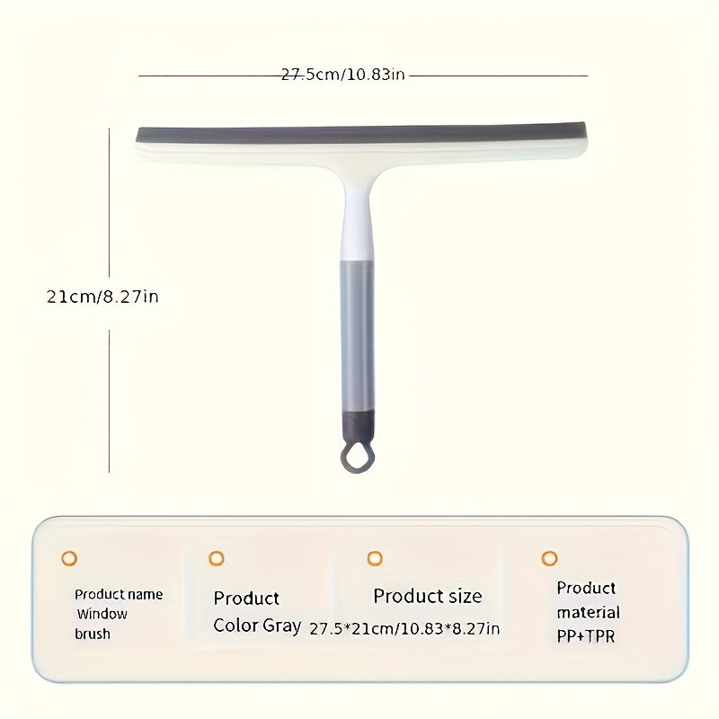 1 dona mustahkam qo'l skraberi, dush eshiklari, derazalar va avtomobil oynalari uchun – hammomda, uyda va avtomobilda tozalash uchun ko'p funksiyali plastik asbob.