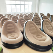 Set of 2 Inflatable Lazy Sofas with Foot Pedal, Colorful Box, Modern Outdoor Camping Furniture