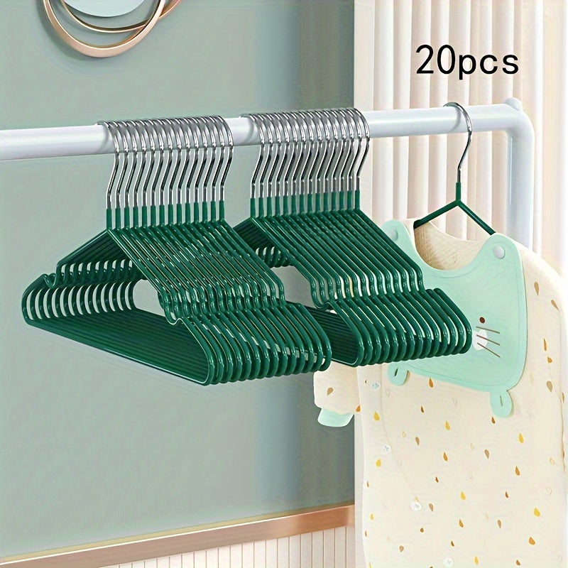20 Non-Slip Metal Baby Hangers Space-Saving Nursery Clothing Storage