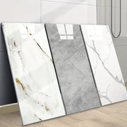 Marble Effect Self-Adhesive Wall Tiles Vinyl Waterproof Easy to Clean for Bathroom Kitchen Living Room Bedroom Pack of 10 20 or 50