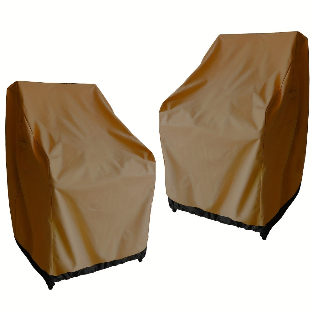 Outdoor Fabric High Back Chair Covers Set of 2